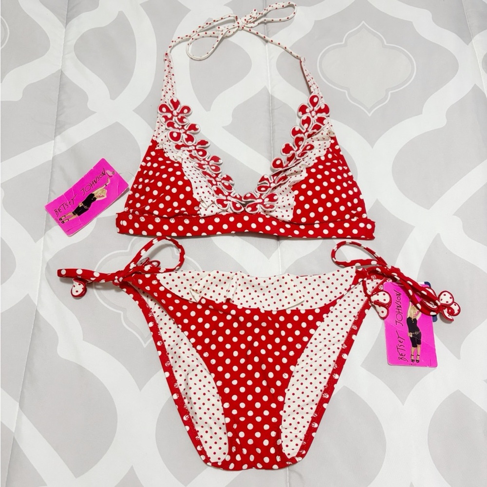 Vintage 2000s Betsey Johnson Polka Dot Bikini